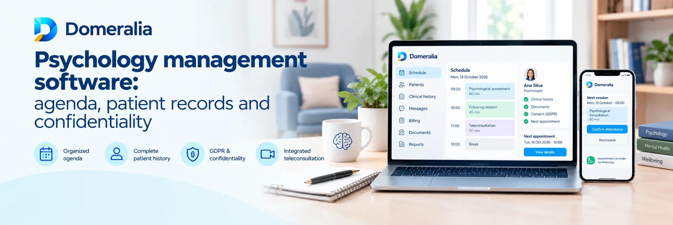 Psychology practice management software: diary, records and confidentiality
